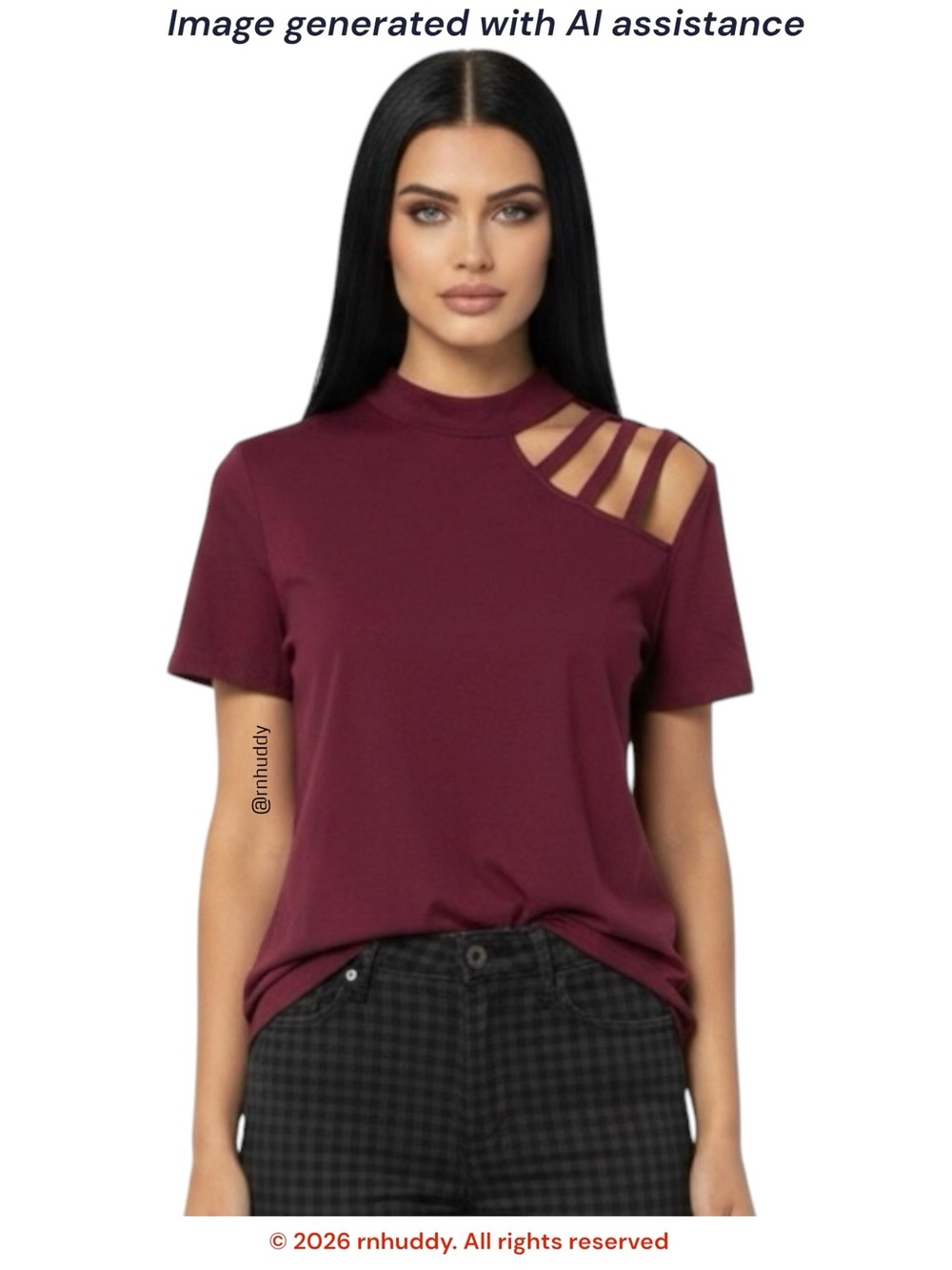 NWT Express XL maroon strappy shoulder T-shirt